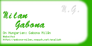 milan gabona business card